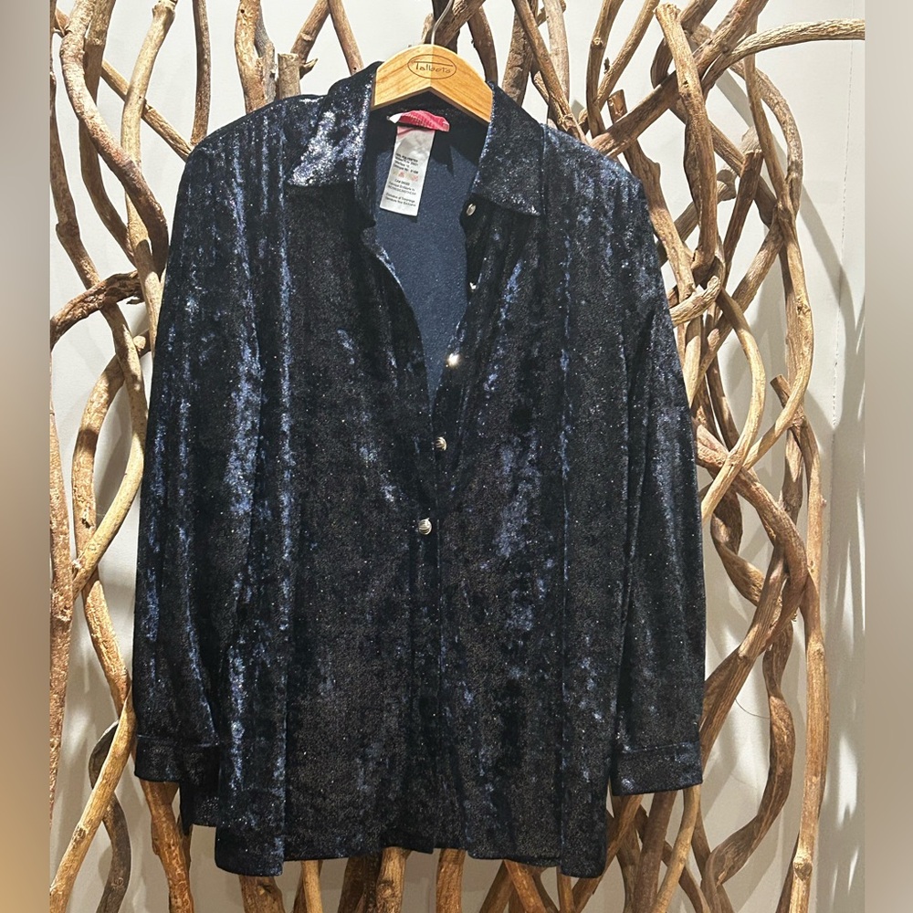 90’s Velvet Button-Up Shirt - Picture 2 of 9